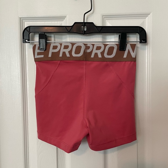 Nike Women's Pink Pro Shorts - Picture 2 of 3